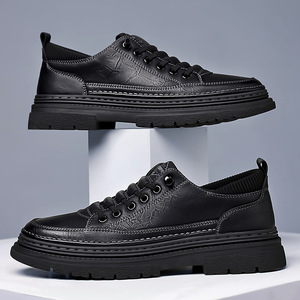 รองเท้าหนังลำลองสำหรับผู้ชาย ส้นเตี้ย พื้นยาง ใส่สบาย เหมาะสำหรับใส่ทำงาน ผลิตที่เมืองเหวินโจว - Product Image 3