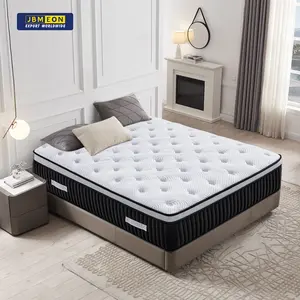 Spring Mattress All Size Euro Top 14 Inch Pocket Spring Mattress Memory Foam Mattress In A Box