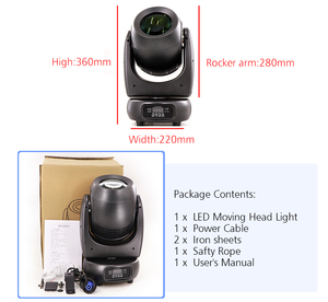 Đầu dẫn ánh sáng mini pointe 150 watt di chuyển đầu di chuyển đầu đèn 150 W 18 lăng kính gobo tại chỗ sân khấu Led DJ DMX chùm đèn di chuyển - Product Image 3