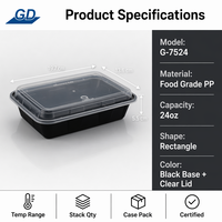 Conteneur alimentaire moderne en plastique de qualité alimentaire, réutilisable, sans BPA, avec couvercle, boîte à emporter jetable pour micro-ondes, vente en gros