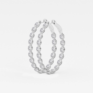 ต่างหูห่วงเพชรรูปไข่ 7 กะรัต ผลิตในห้องปฏิบัติการ สำหรับผู้หญิง ดีไซน์หรูหรา ระยิบระยับ สวยงาม หรูหรา เรียบง่าย เหมาะเป็นของขวัญ - Product Image 4