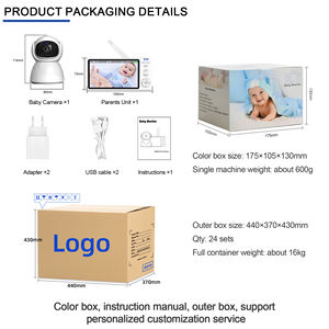 Beste Nanny-Kamera 2,4G WLAN Babymonitor Temperatursensor 720P 5-Zoll Touchscreen Wiederaufladbarer Akku Schlaflied 2-Wege-Audio - Product Image 6