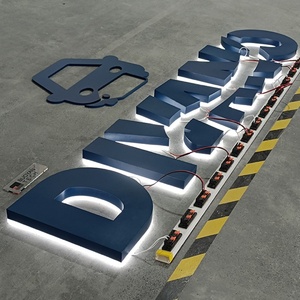 Business Logo Led Advertising Letters <b>Sign</b> Custom 3D Led Letters Business Metal Acrylic Store Front <b>Sign</b> LED Backlit Letters - Product Image 6