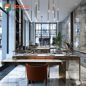 Vitrine à bijoux moderne avec cadre en bois, comptoir de magasin, armoire à bijoux - Product Image 5