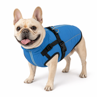 Veste imperméable pour chien avec harnais, manteau chaud doublé de polaire, gilet réfléchissant coupe-vent pour l'hiver, pour chiens de petite, moyenne et grande taille
