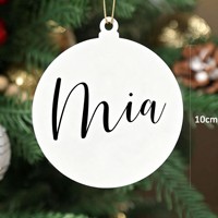 Boule de Noël vierge extra épaisse de 4 mm pour décoration d'arbre, étiquette nominative pour chaussette, étiquettes de fête, souvenir