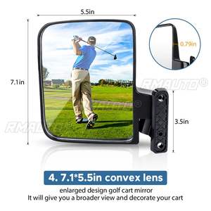 Pair for Golf Cart <b>Mirrors</b> Side Mount Rear View <b>Mirror</b> for Club Car EZGO for Yamaha <b>Star</b> Zone Carts Sporty - Product Image 6