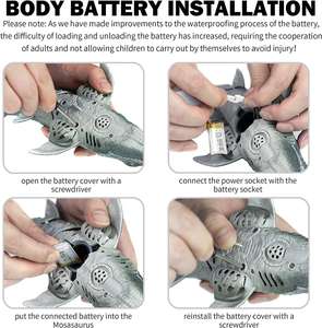 Nuevos juguetes de dinosaurio RC, juguetes de buceo de agua pulverizada ligera, barco RC para piscina, simulación de <span class=keywords><strong>Control</strong></span> <span class=keywords><strong>remoto</strong></span>, animal <span class=keywords><strong>Mosasaurus</strong></span> - Product Image 6
