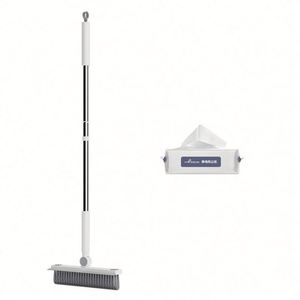Cepillo de suelo de baño promocional dos en uno de mango largo de cerdas duras para el hogar Baño limpieza artefacto cepillo para huecos - Product Image 4