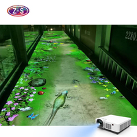 Proyektor Lantai Interaktif Indoor 80+ Tema dengan Sensor Inframerah, Permainan Interaktif Lantai untuk Anak-anak di Taman Bermain