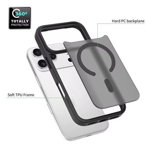 Funda Magnética para Teléfono iPhone 17 Pro Max, Venta al Por Mayor de Fábrica, TPU+PC, Resistente a Impactos, Acabado Mate, Logotipo Personalizado OEM - Product Image 3