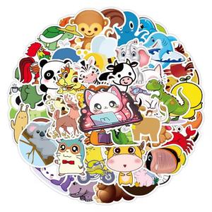 Hot Selling Custom Die Cut PVC Label Sticker Waterproof <b>Vinyl</b> Adhesive Cartoon Logo 100pcs MOQ - Product Image 1