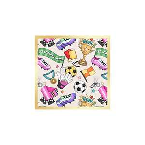 Ensemble de vaisselle jetable en papier sur le thème de la balle DAMAI, bleu et rose, pour fête d'anniversaire, pour 8 invités, fournitures de fête - Product Image 6