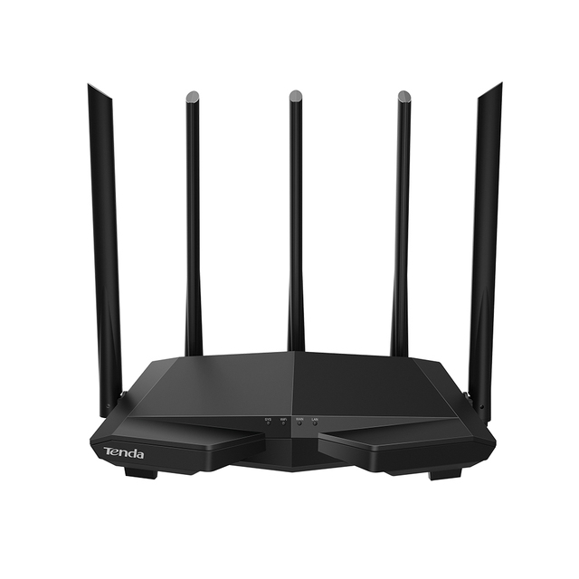 Hot Sell  English Version Tenda AC7 AC1200 Smart Dual-Band WiFi Router 802.11ac Wave2 with 1*10/100Mbps WAN+ 3*10/100Mbps LAN