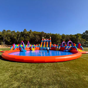 Parc aquatique <span class=keywords><strong>gonflable</strong></span> avec <span class=keywords><strong>toboggan</strong></span> aquatique, <span class=keywords><strong>toboggan</strong></span> en PVC Jmper avec <span class=keywords><strong>piscine</strong></span>, <span class=keywords><strong>piscine</strong></span>, amusement pour l'été - Product Image 2