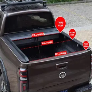 Aluminum Alloy Hard Retractable Cover Pickup Bedcover For Ranger / Hilux Revo/ Navara/ Dmax