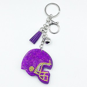 Porte-clés tendance en strass colorés pour le jour du match, accessoires de cadeau en gros, pendentif de sac à main pour femme, casquette de baseball - Product Image 3
