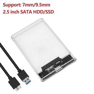 Oscoo 2.5 ''<span class=keywords><strong>SATA</strong></span> <span class=keywords><strong>HDD</strong></span> SSD แบบโปร่งใสอัตราการถ่ายโอน3.0ระดับไมโคร5Gbps ตู้ SSD แบบพกพาภายนอกพร้อม<span class=keywords><strong>สาย</strong></span>เคเบิล - Product Image 3