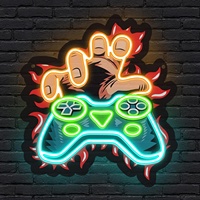 Enseigne néon personnalisée avec impression UV pour manette de jeu, pour les joueurs