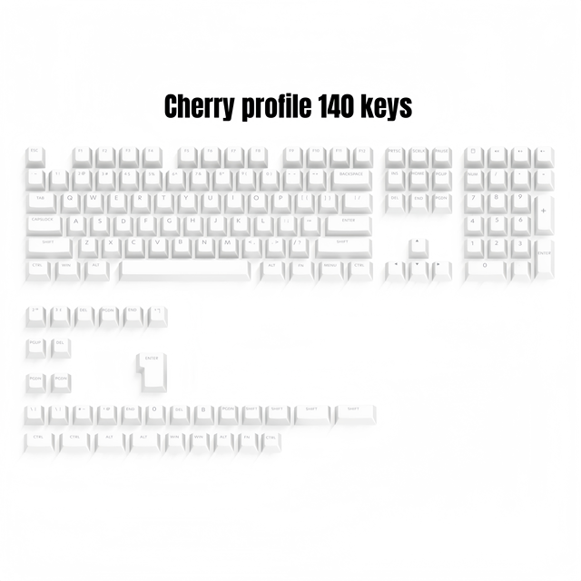 Wholsale 140 Keys ANSI Layout Cherry Profile PBT Shine Through Keycaps Double Shot Backlit Mechanical Keyboard Keycaps Set