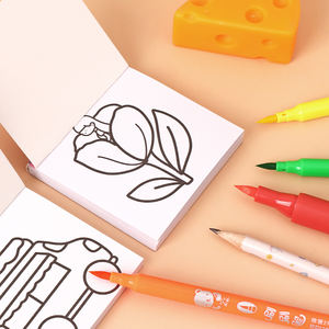 岳麓卡通迷你涂鸦笔记本便携式DIY绘图笔记本50张儿童着色笔记本 - Product Image 4