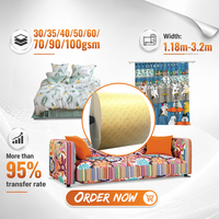 Papier de sublimation de qualité supérieure pour impression par transfert thermique, rouleau jumbo pour t-shirts et textiles
