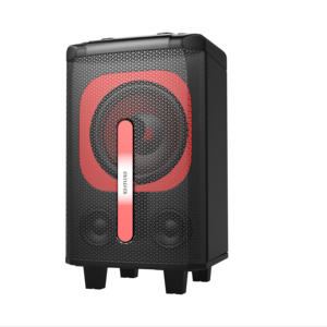 Haut-parleur Bluetooth portable de karaoké 66W avec woofer de 8 pouces, entrée <span class=keywords><strong>guitare</strong></span>, réglage des basses et des aigus, lumière RVB, double micro UHF, TWS, pour fêtes - Product Image 1