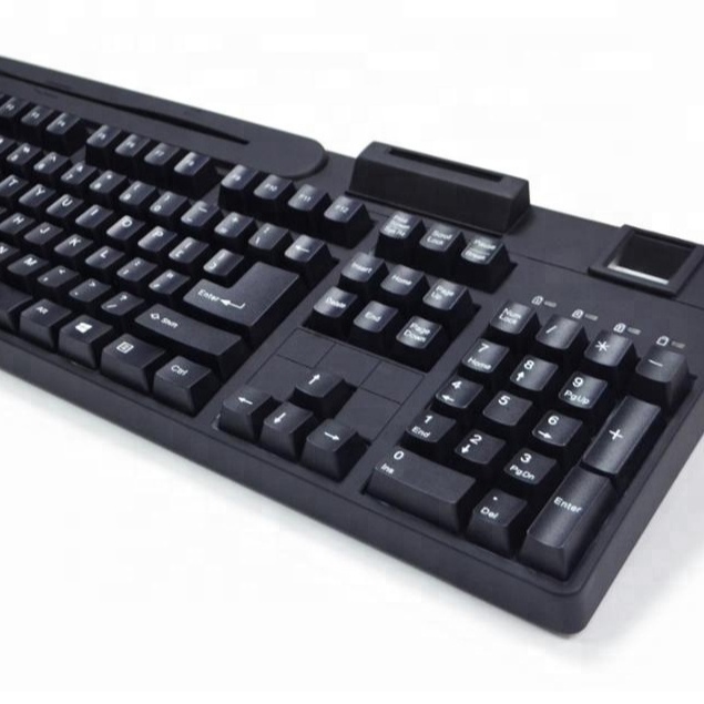 Biometric keyboard with Fingerprint scanner Magnetic stripe reader Secure card reader