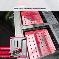 Barbecue de style moderne de construction américaine pour une grande maison, une cour, un barbecue à charbon de bois pour le jardin extérieur avec un usage intensif