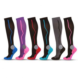 Calcetines de Compresión para Enfermería, Paquete Unisex para Hombre/Mujer, Calcetines Deportivos, Previenen Várices, Calcetines de Fútbol para Enfermeros, Color Morado - Product Image 2