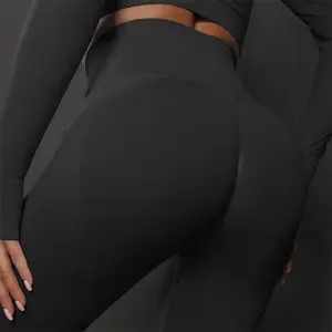 B & M Sports Scrunch Butt Body Shaper Booty Lift Leggings Venta al por mayor 4 Way Stretch Seamless Yoga Pants Gym Black Leggings para mujeres