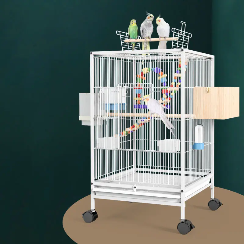 Cage d'élevage de perroquets de chine, vente en gros, maison en maille extérieure avec ensembles d'accessoires, Cage à oiseaux en métal de grande taille