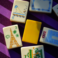 Amerikanisches Luxus-Acryl-Mahjong-Set Hochwertiges Modernes Design Handgefertigt Umweltfreundlich Indoor 4-Spieler-Spiele Unterhaltung |