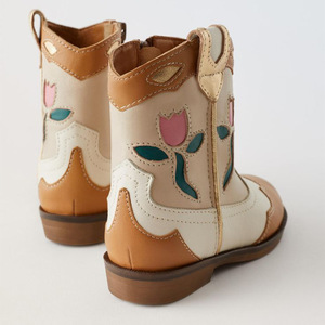 Botas Cortas de Piel Auténtica con Tacón Bajo, Estilo Retro, Dulces y Lindas, para Estudiantes, con Cierre Lateral y Logotipo Personalizado - Product Image 4