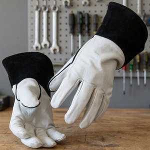 Guantes de Soldadura Anti-Calor con Puño de Seguridad de 16 Pulgadas de Largo, Antideslizantes, Transpirables, Sin Látex, para Soldadores TIG/MIG/Arco Láser - Product Image 3