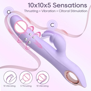 Tavşan yapay penis vibratör 10 titreşim <span class=keywords><strong>5</strong></span> sokmak modları kadın mastürbasyon G Spot vajina klitoral stimülatörü seks oyuncakları kadınlar için - Product Image 2
