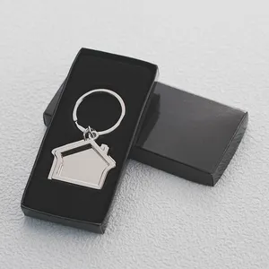 Promotional Metal Custom Logo House Shaped Car Keychains.