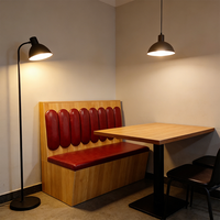 Meubles de restaurant modernes, personnalisés, durables, écologiques, canapé en cuir, banquette, table en bois, chaise de café, hôtel