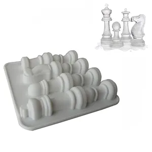 عرض ساخن طقم قالب علبة مكعبات الثلج من نوع شطرنج من السيليكون