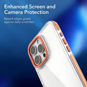 กันกระแทกป้องกันสีเหลืองสายรุ้งขอบโทรศัพท์มือถือกรณีSamsung S24 S23 Ultra iPhone 16 15 Pro Maxการป้องกันที่เพิ่มขึ้นUltra Cover