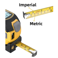 Mètre laser haute précision 2 en 1, 40 m, ruban d'acier de 5 m, écran LCD de 16 pieds, ruban à mesurer numérique facile à lire, rétractable