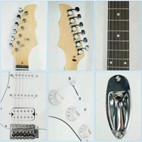 OEM ODM 39 Inch Full Size Electric Guitar with 5w Amp, Rosewood, 6 String, Shoulder Strap, Capo, and Bag