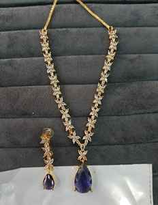 Conjunto de aretes de collar de fiesta exquisito de lujo Joyas rojas con circón Chapado en oro Oro amarillo Elegante de moda - Product Image 5