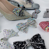 Bricolage strass arc tout match détachable chaussures pour femmes fleur chaussure boucle accessoires de chaussures pour enfants décorations clips ornements