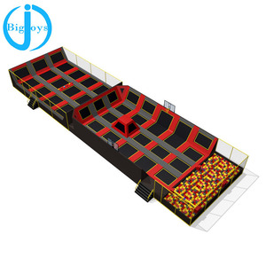 Équipement de parc de trampolines intérieur commercial personnalisé et excitant pour tous les âges en promotion - Product Image 4