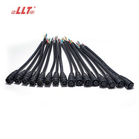 Connecteur de câble fileté mâle-femelle étanche IP65 IP67 M16 2, 3 ou 4 broches pour module d'éclairage LED de rue - Usine LLT