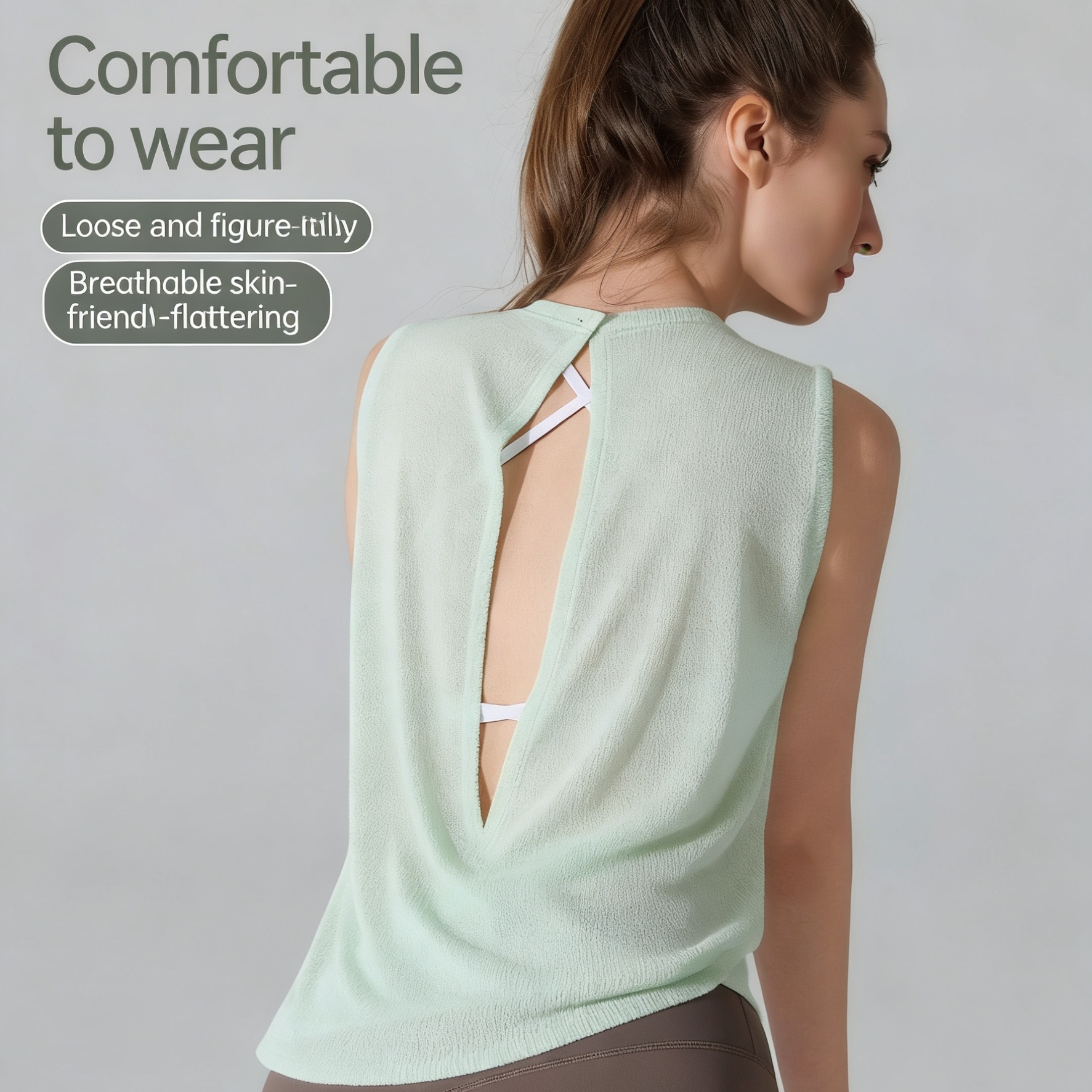 Cross Border Sports Blouse Lightweight Breathable Quick Drying Pilates Running Tank Top Summer Fitness Yoga Wear Women 100%