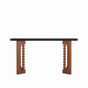 <b>Console</b> Table 59 Inch Wood Long Sofa Table Behind Couch Narrow Hallway Accent Table Unique Design - Product Image 5