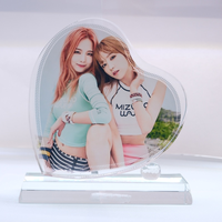 Plaque de sublimation, cadre photo en cristal de sublimation avec boîte cadeau, trophée, cadres photo en verre pour décoration de table, cadeaux personnalisés