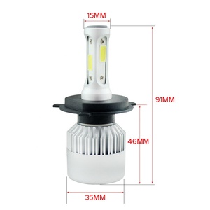 Auto del faro 72W 8000lm H1 H3 H7 H11 9005 9006 S2 COB LED bombilla de luz del faro de alta y baja h4 H13 9004 LED faro de coche - Product Image 6